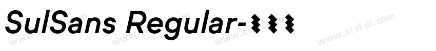 SulSans Regular字体转换